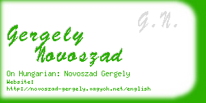 gergely novoszad business card